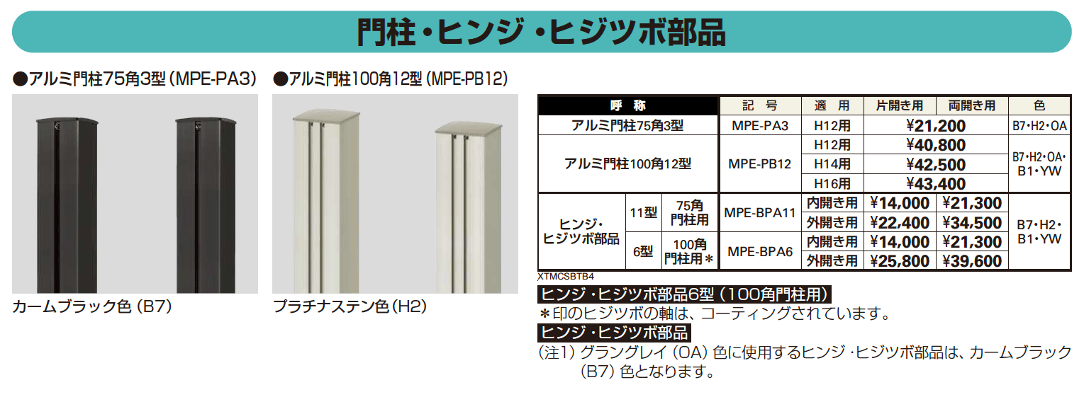 シャローネ 門扉SB01型 【2022年版】_価格_2