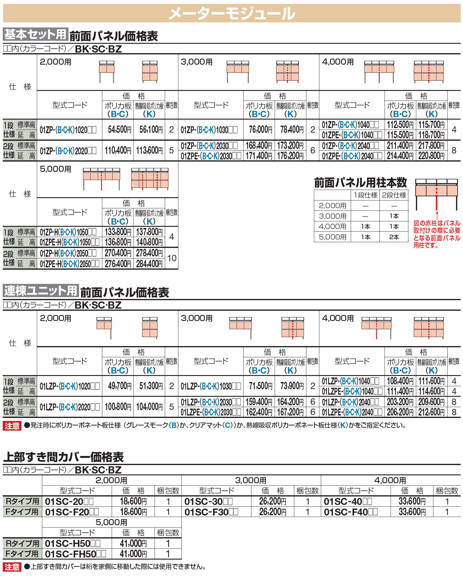バリューテラスE 前面パネル/上部すき間カバー【2023年版】_価格_1
