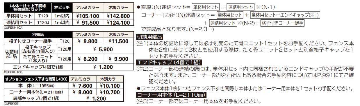 ルシアス 高所用フェンスH10型 横ルーバー 【2022年版】_価格_1
