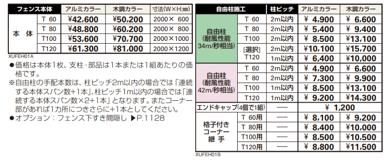 ルシアス フェンスH01型 たて板格子 【2022年版】_価格_1