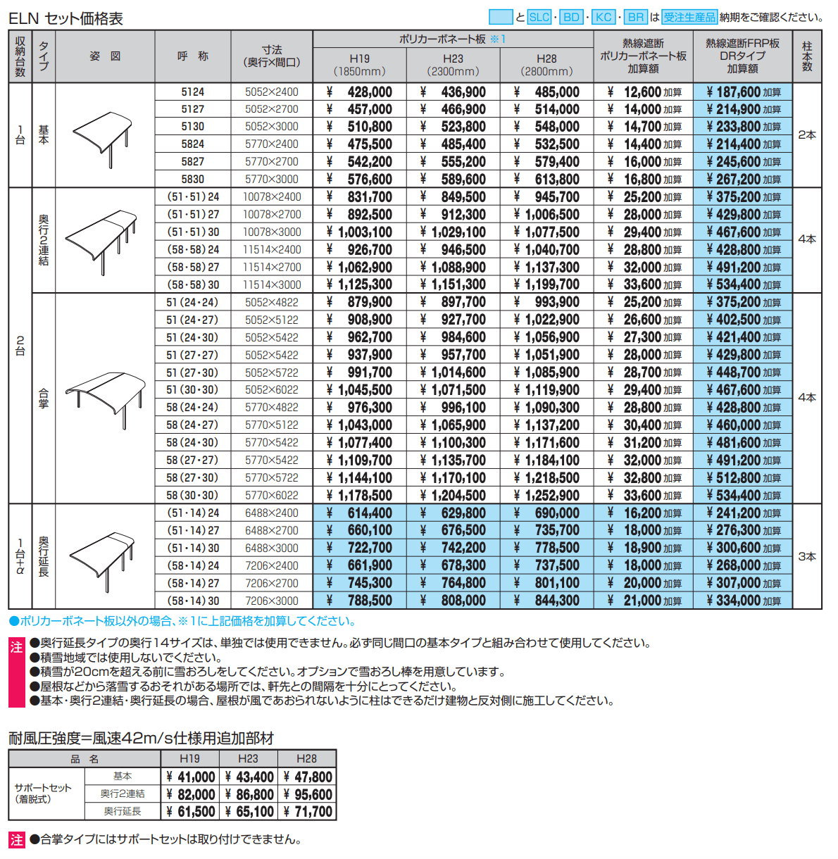 エクオーレNex(基本・合掌・奥行連結・奥行延長)【2022年版】_価格_2