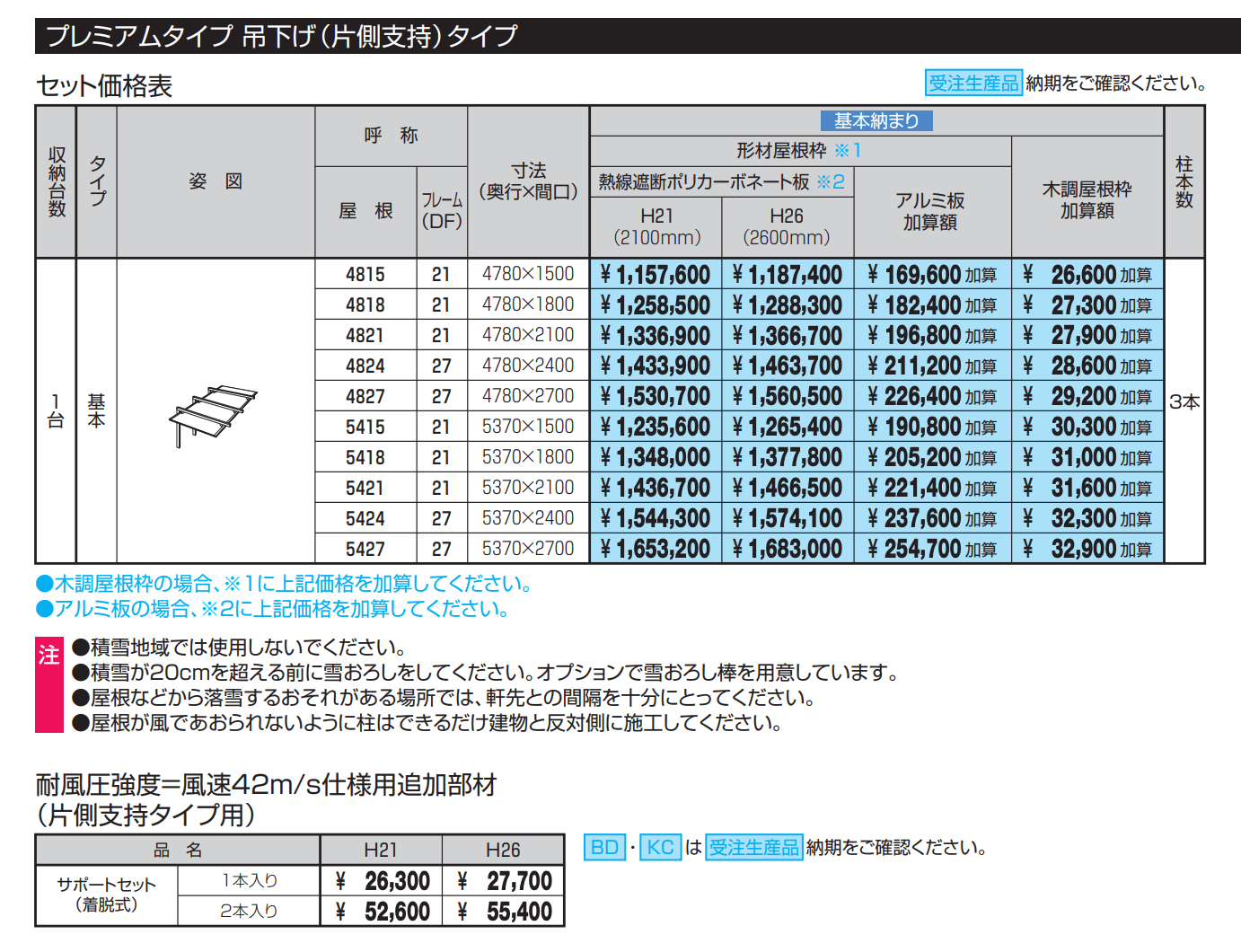 U.スタイル アゼスト プレミアムタイプ 吊下げタイプ(片側支持タイプ)【2022年版】_価格_1