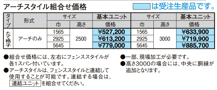 スリットライン アーチスタイル【2022年版】_価格_1
