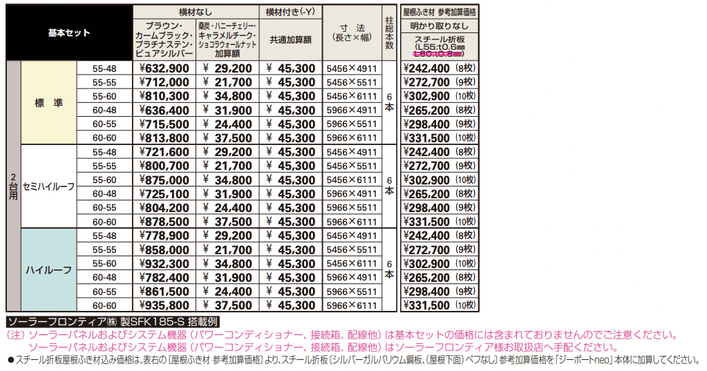 ジーポートneo【ソーラーパネル搭載用】積雪60㎝ 2台用 ラックレス金具 ソーラーフロンティア(株)製 【2022年版】_価格_1