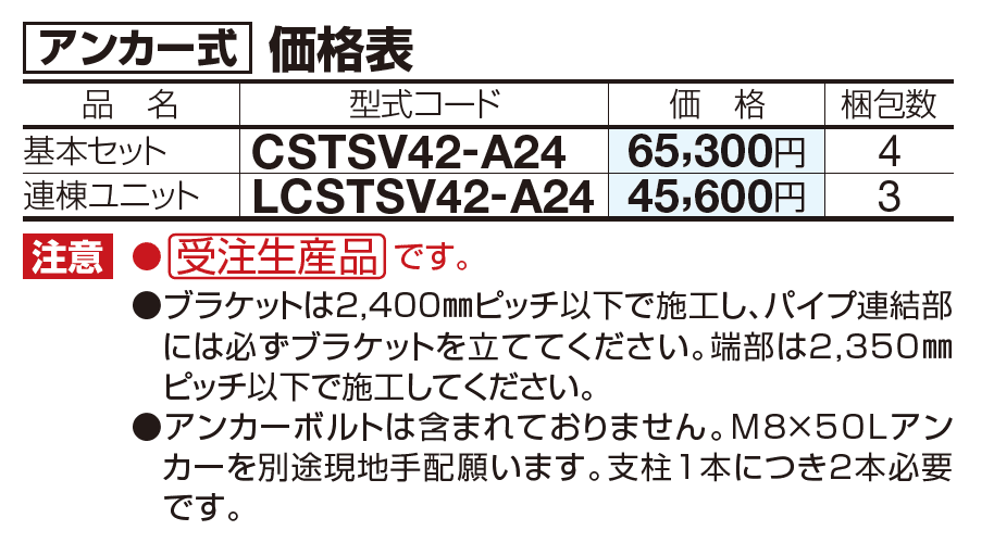 サイクルストッパーSV42型(アンカー式)【2023年版】_価格_1