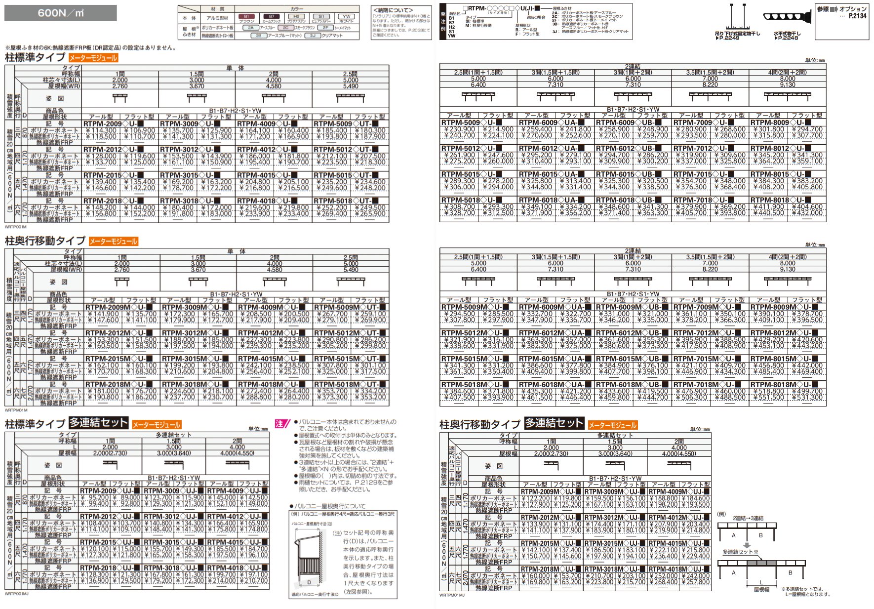 ソラリア ルシアス バルコニー対応屋根 壁付納まり 【2022年版】_価格_2
