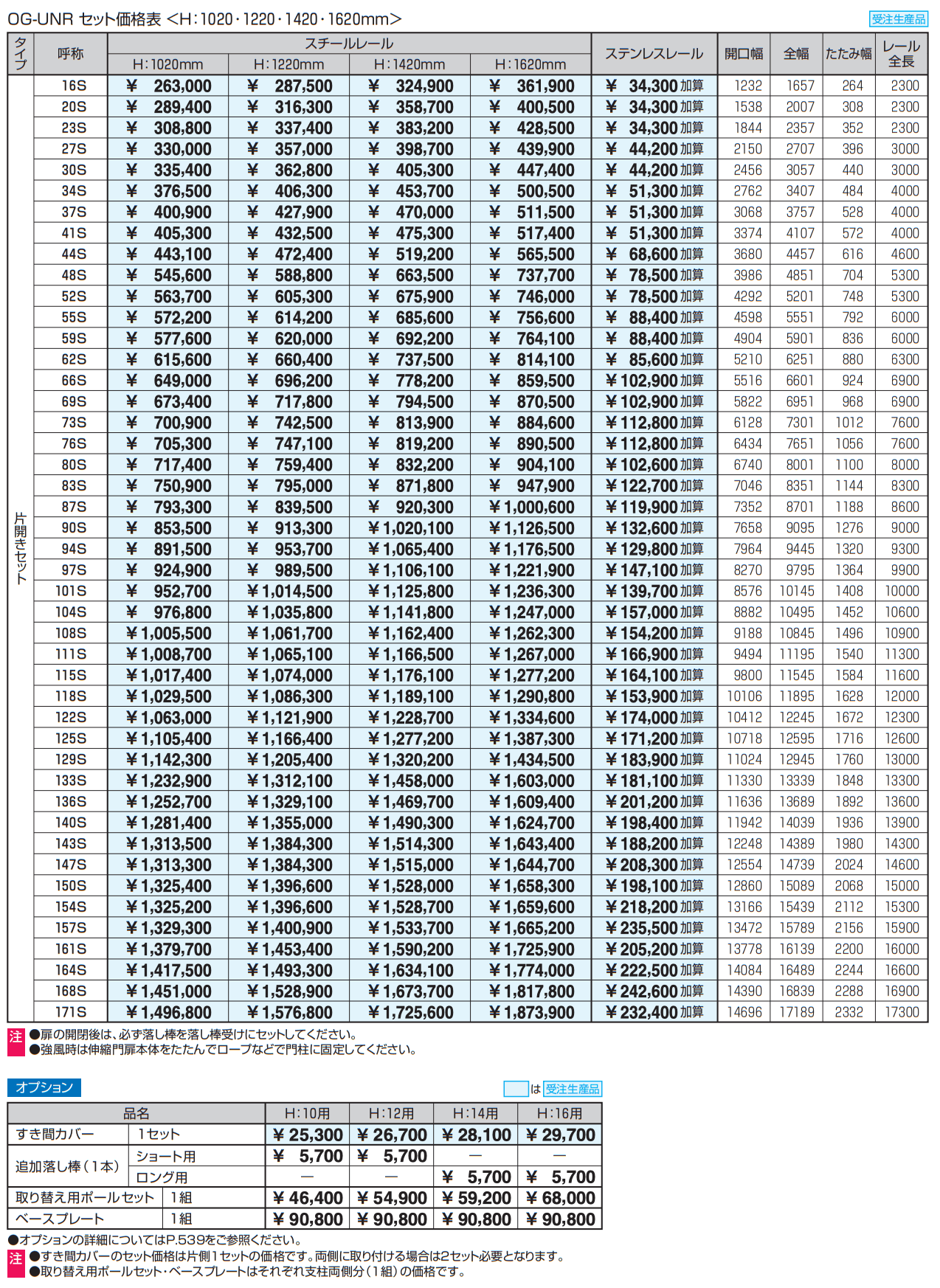 アルテンダUN型 レールタイプ 【2022年版】_価格_1