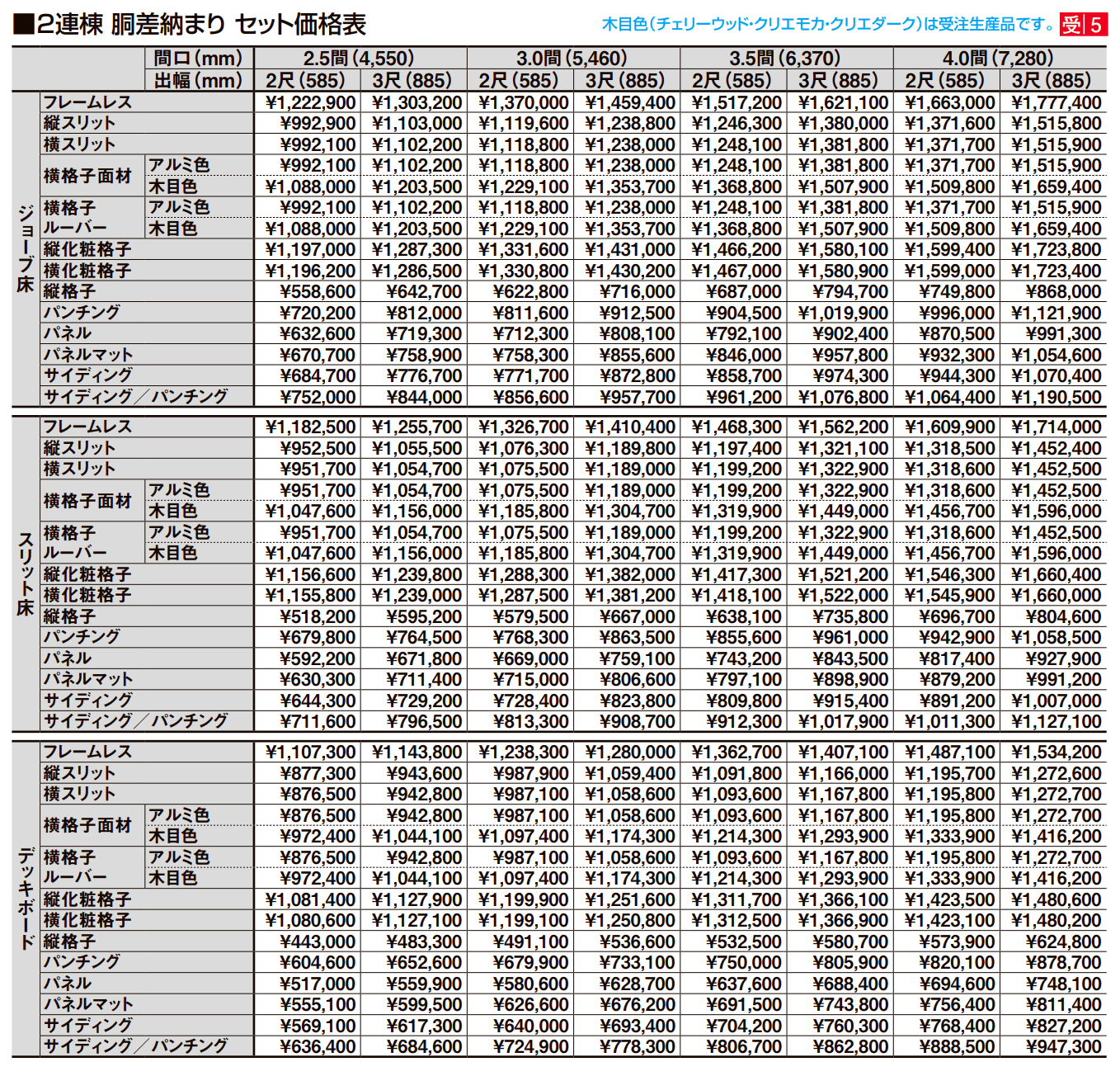 ビューステージ Sスタイル(関東間)【2022年版】_価格_2