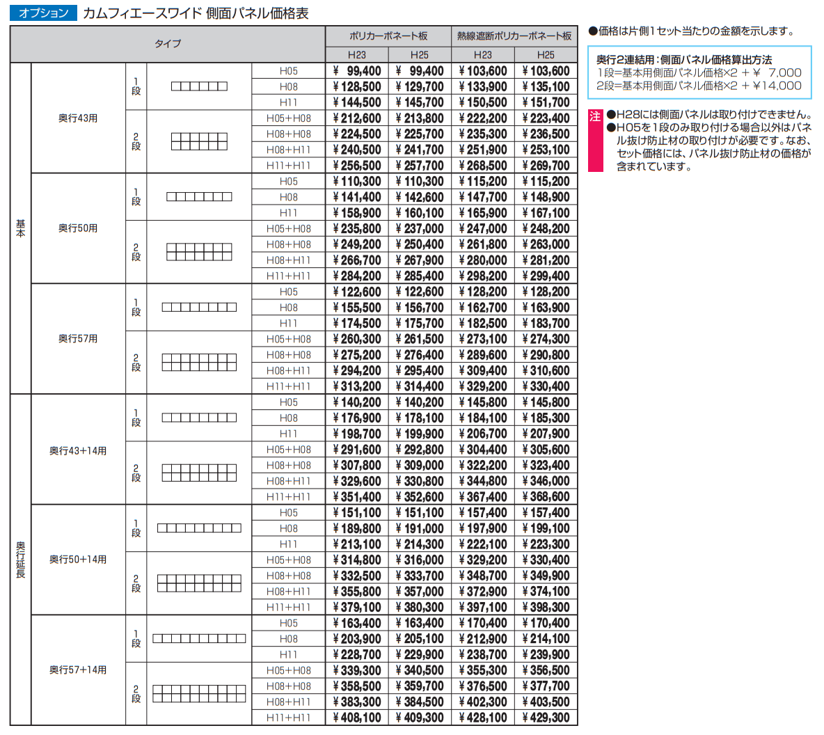 カムフィエースワイド(側面パネル)【2023年版】_価格_1