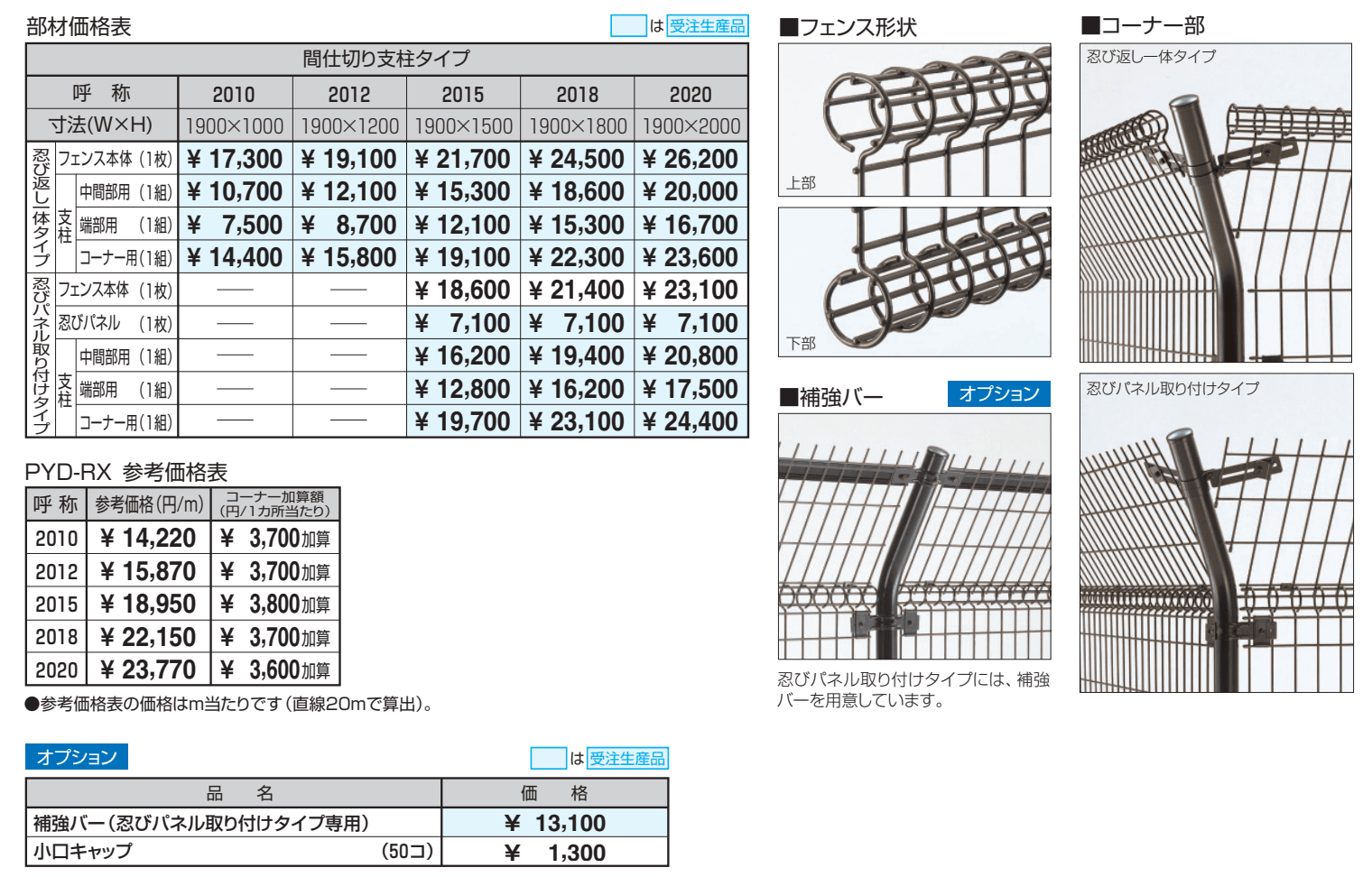 ユメッシュR型フェンス 忍び返し一体タイプ 【2022年版】_価格_1