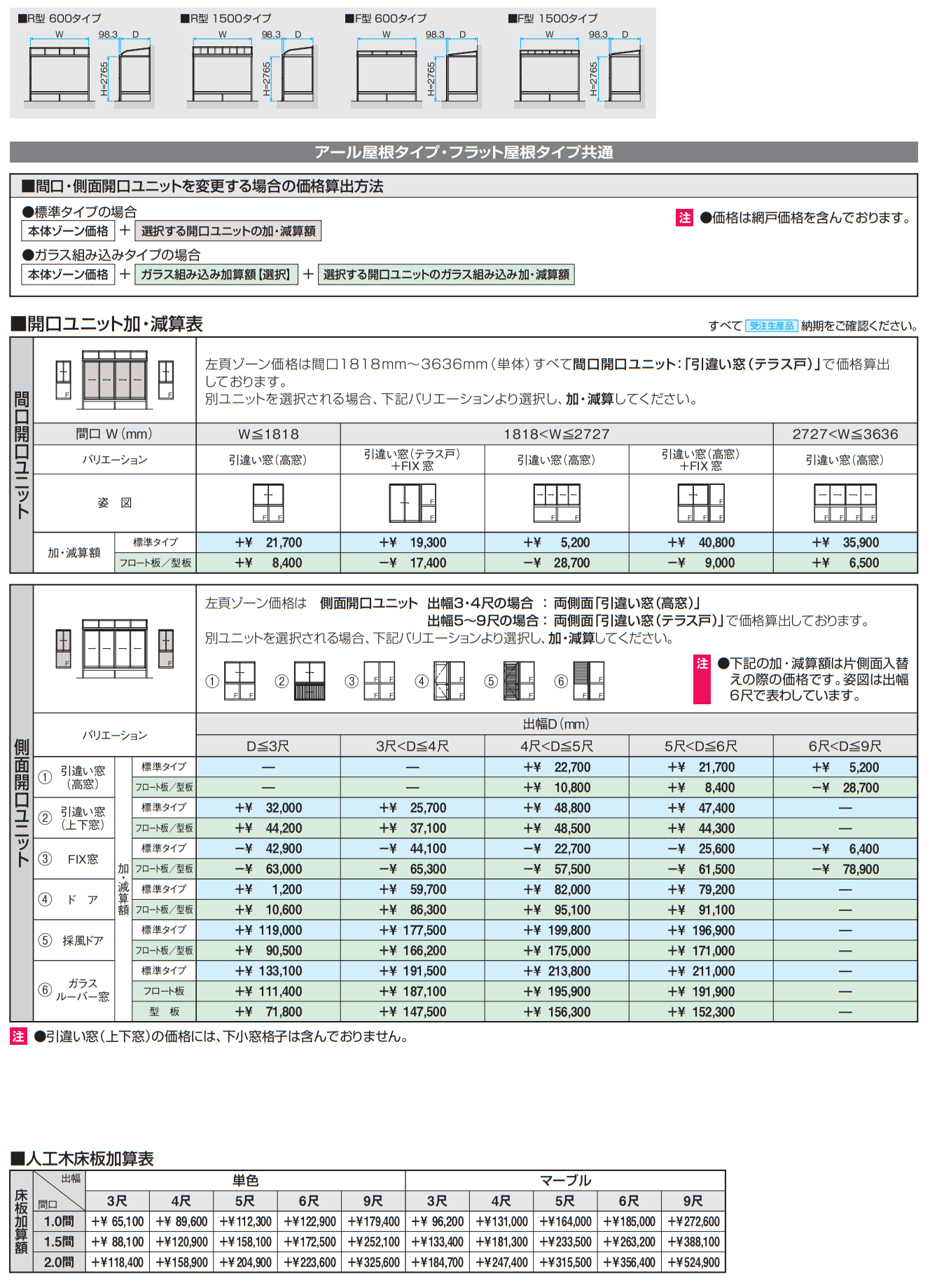 晴れもようwith特注品(床仕様/ランマなし H22サイズ)【2023年版】_価格_2