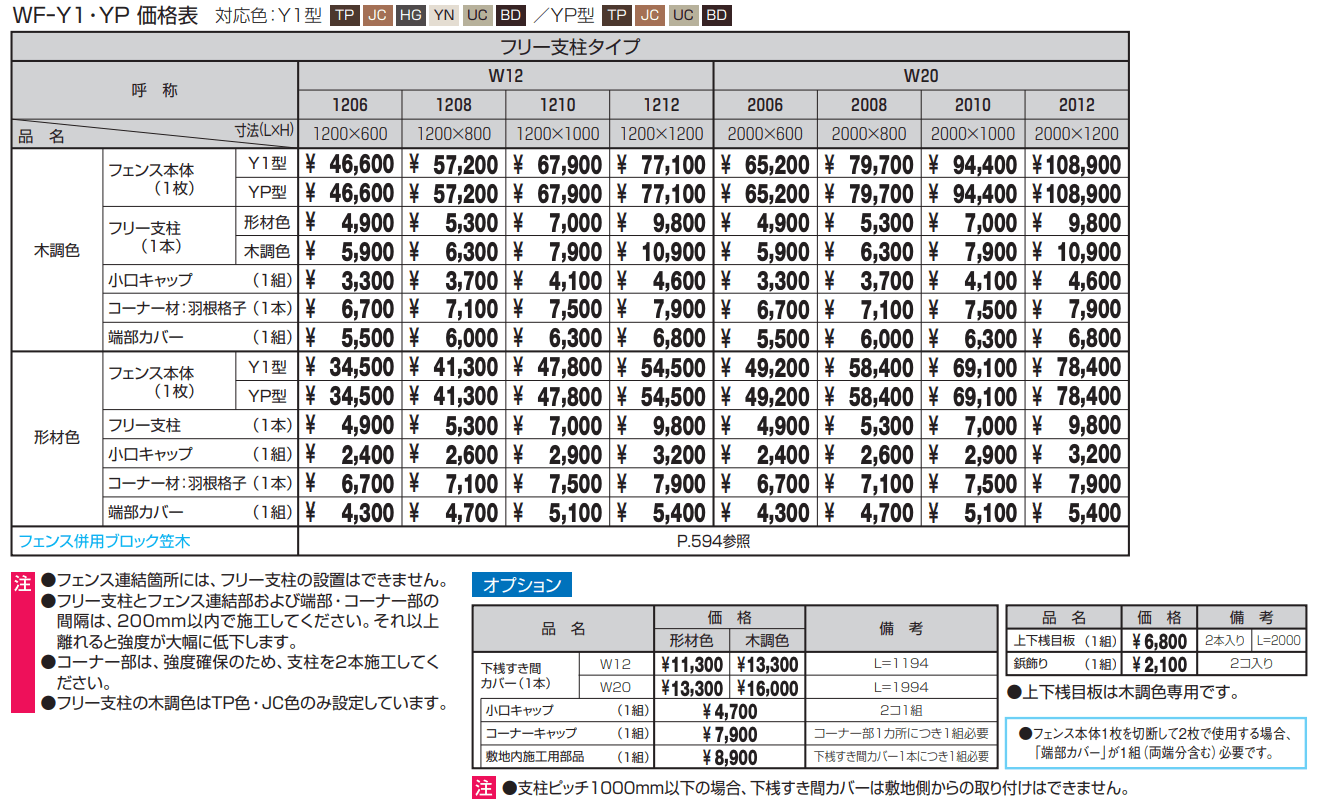 フレイナY1型(木調色・形材色)【2022年版】_価格_1