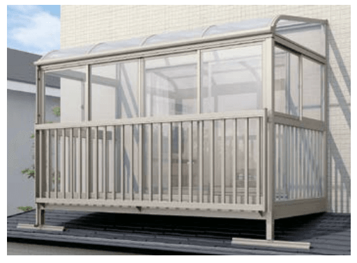 LIXILの「サニージュ R型 アルミバルコニー納まり(屋根置き式)メーター【2023年版】」