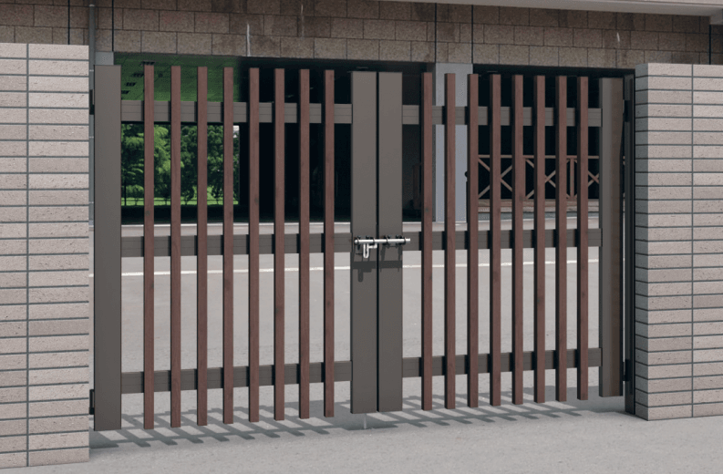 三協アルミの「フレラインN5型 格子タイプ かんぬき錠 【2022年版】」