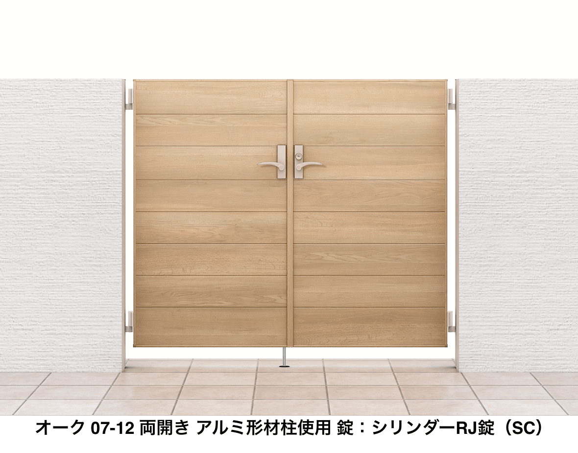 LIXILの「開き門扉AA YM1型(木調)」