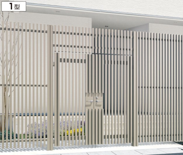 三協アルミの「エルファード片面タイプ1型(スクリーン本体/門柱+門扉)【2022年版】」のサブ画像1