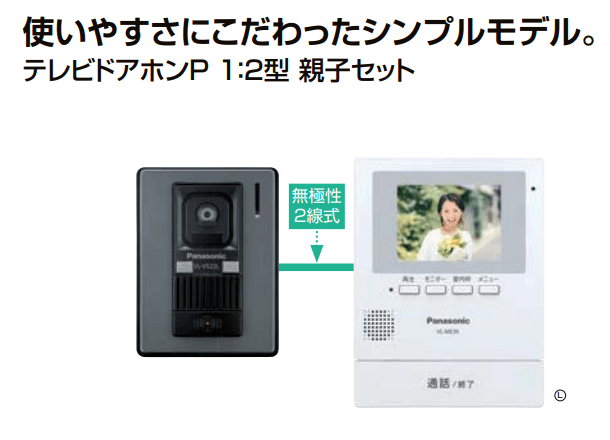 LIXILの「テレビドアホンP1:2型・親子セット【2022年版】」