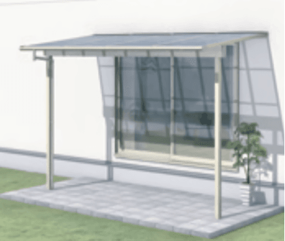 三協アルミの「ST特注品テラス(F型 柱付き式 3000タイプ 出幅移動納まり) 【2022年版】」