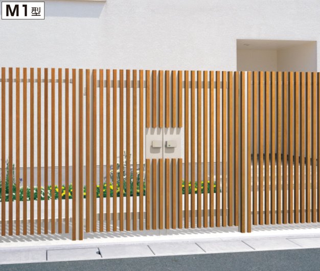 三協アルミの「エルファード片面タイプM1型(スクリーン本体/門柱+門扉)【2023年版】」のサブ画像1