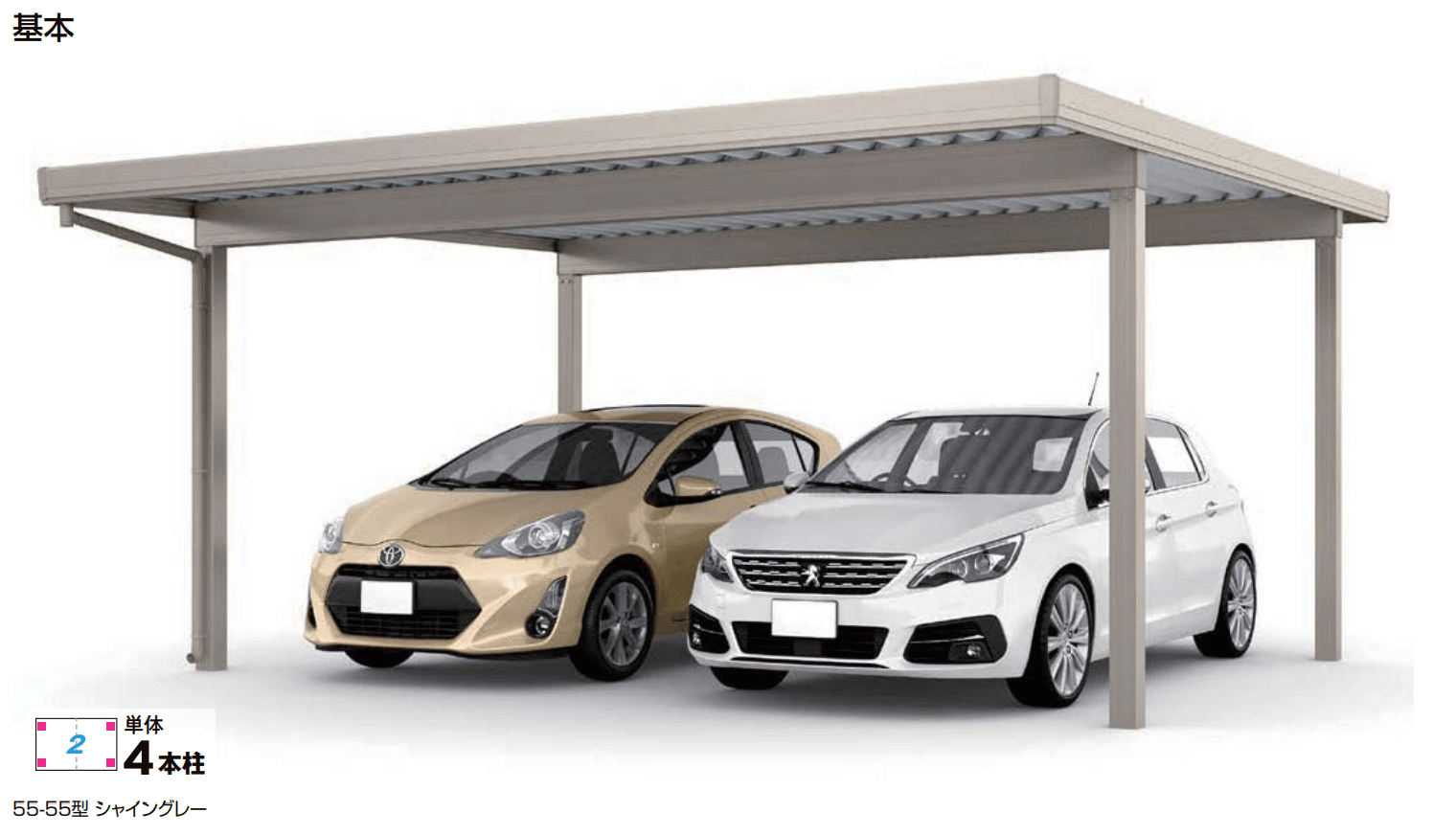 LIXILの「カーポートSW 1500タイプ 2台用【2022年版】」