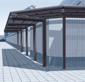 三協アルミの「レイロード 一本柱タイプ(偏芯柱) コーナー連結ユニット 【2022年版】」