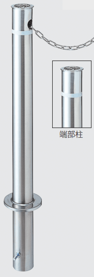 三協アルミの「ビポールBP チェーン内蔵型 固定式 端部柱 φ76.3 【2022年版】」