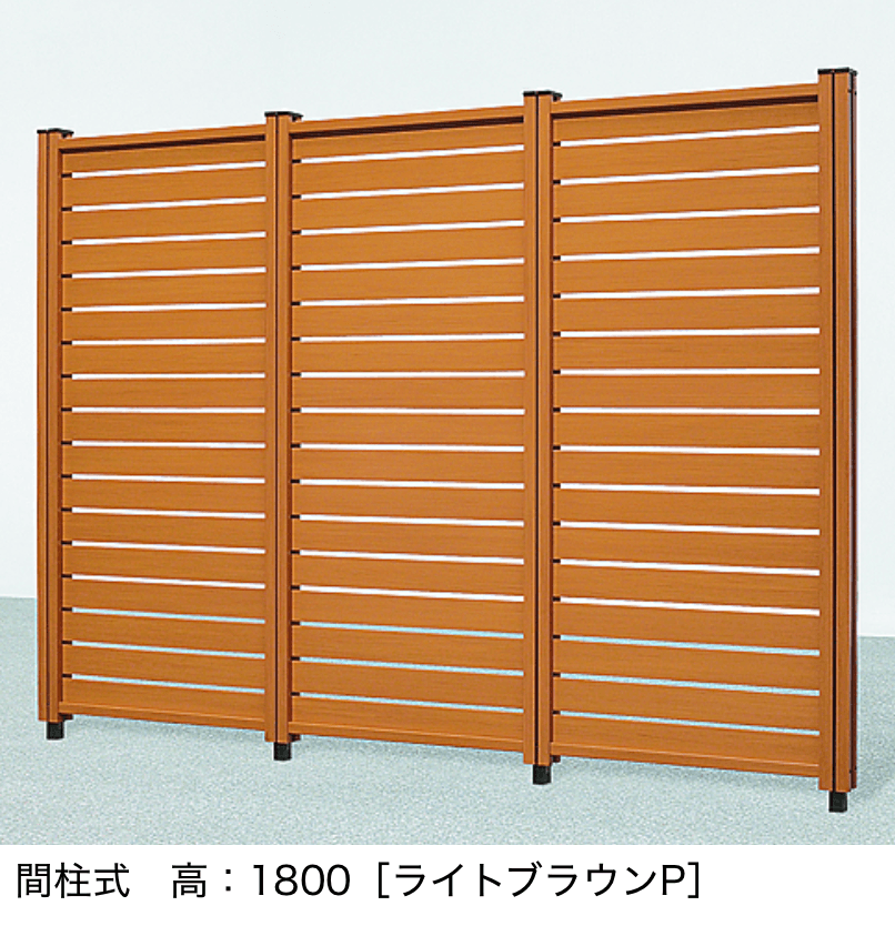 LIXILの「【間柱式】木樹脂フェンス 8型 【横スリット】」のサブ画像2