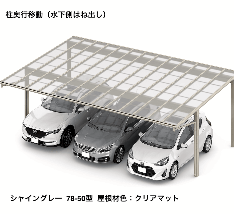 フーゴFプラス 3台用 柱奥行移動2