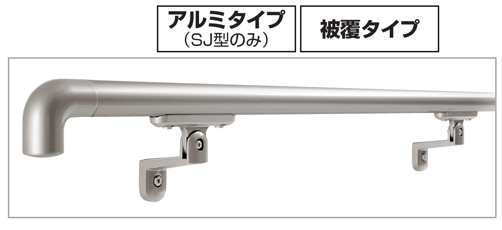 四国化成 手すり セイフティビーム SU型Φ34mm / SJ型Φ38mm 壁付仕様