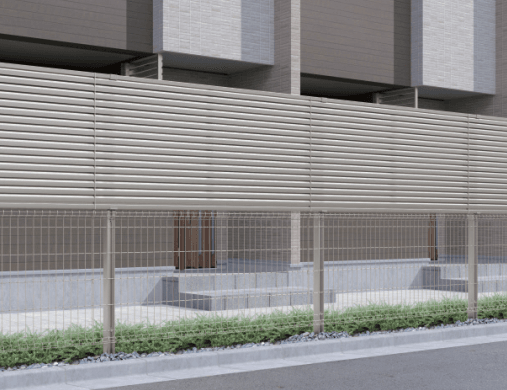 三協アルミの「ユメッシュプラス 上目隠しタイプ1型 横目隠しルーバー フリー支柱タイプ 【2022年版】」のサブ画像1