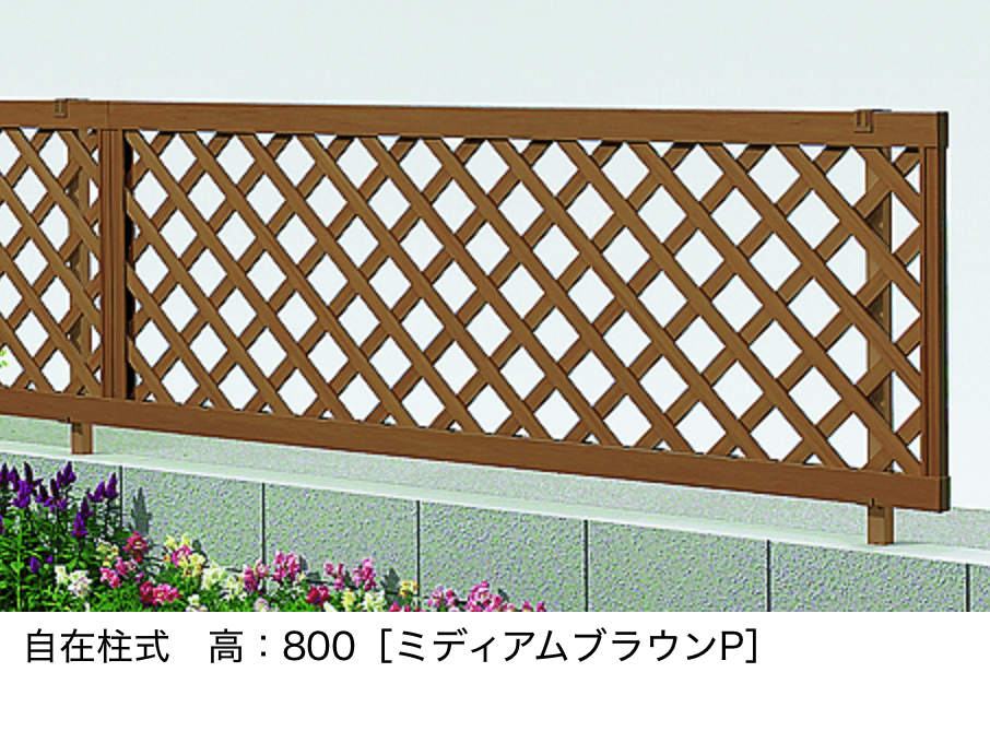 LIXILの「木樹脂フェンスJシリーズ【自在柱式】J1型 【ラチス】」のサブ画像1