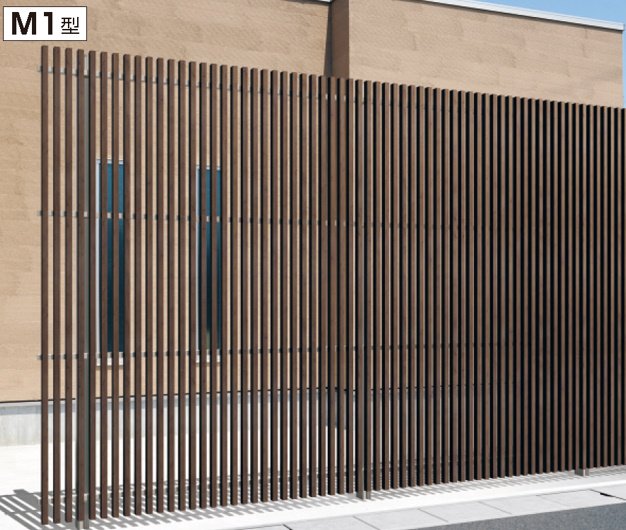 三協アルミの「エルファード片面タイプM1型(スクリーン本体/門柱+門扉)【2023年版】」