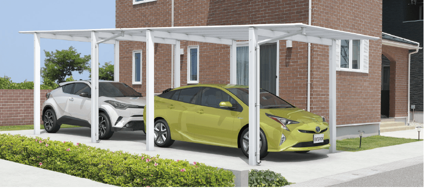 三協アルミの「スカイリード 両側支持タイプ(耐積雪量20cm仕様:1台用基本・奥行連結・奥行片寄せ)【2023年版】」のサブ画像1