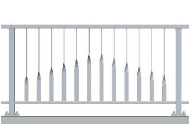 三協アルミの「角ビームタイプ ベースプレート納まり 転落防止柵(P種)(112) 【2022年版】」