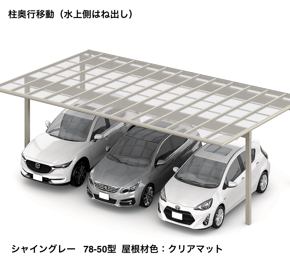 フーゴFプラス 3台用 柱奥行移動3