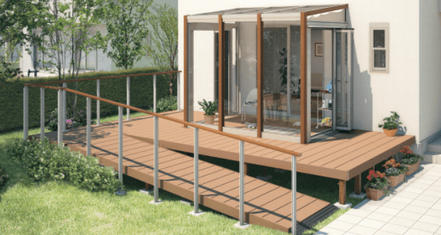 三協アルミの「スマーレ (デッキON仕様 サイドクローズタイプ 基本)【2023年版】」