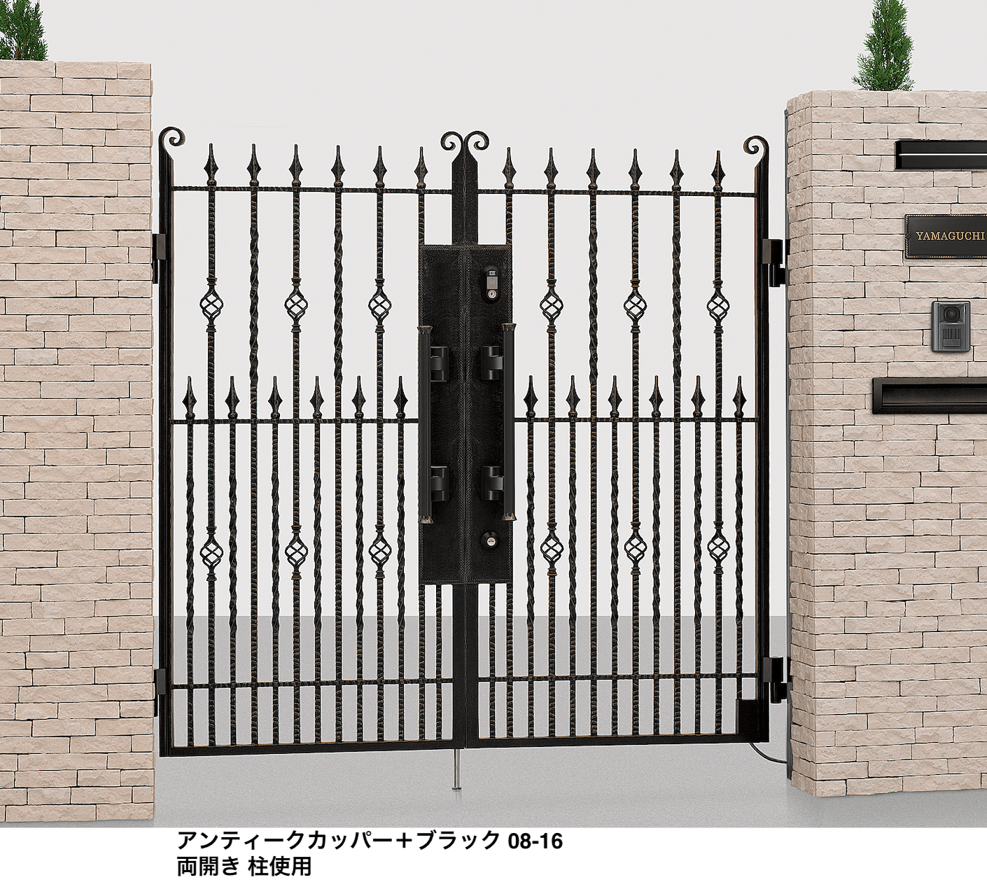 LIXILの「タッチ&ノータッチキー門扉 ヴィア・ル・クラシコ トラッド」