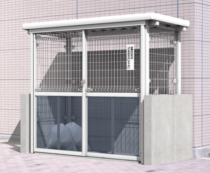 三協アルミの「ダスティンG メッシュタイプ ブロック囲いタイプ 引戸仕様 折板屋根 【2022年版】」