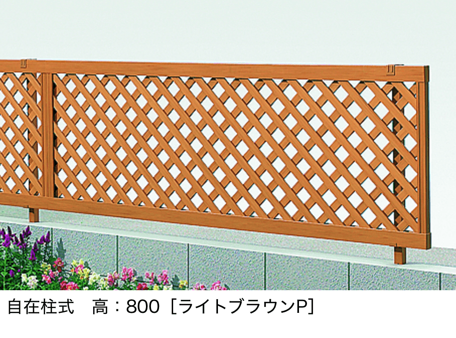 LIXILの「木樹脂フェンスJシリーズ【自在柱式】J5型 【密ラチス】」のサブ画像1