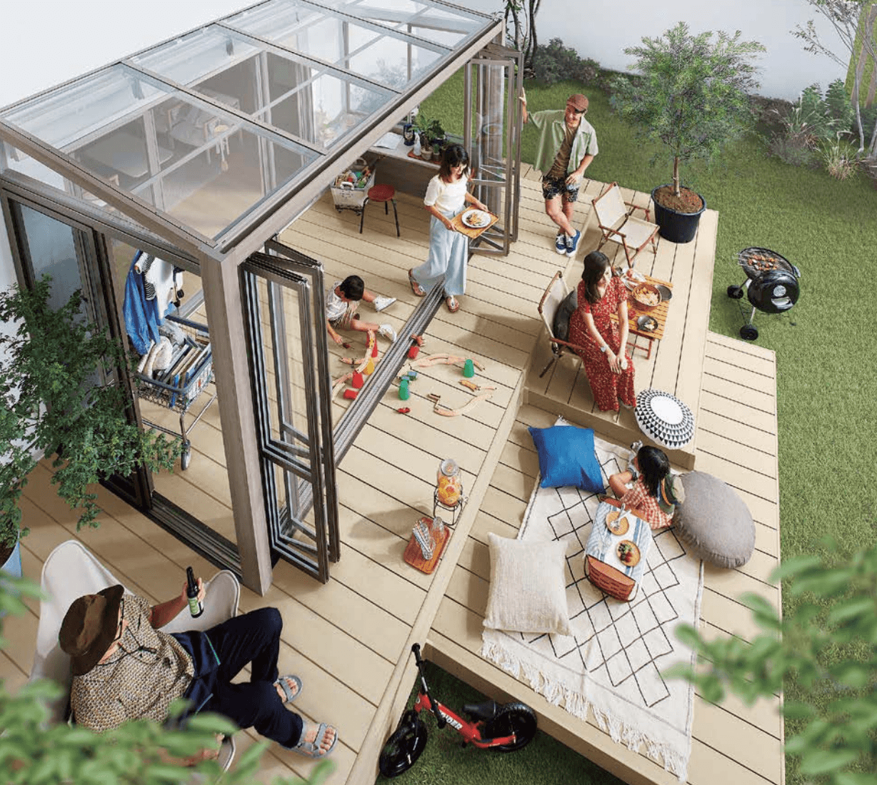 LIXILの「ガーデンルームGF デッキ仕様」