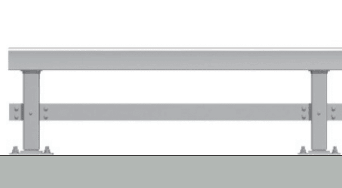 三協アルミの「角ビームタイプ ベースプレート納まり 車両用防護柵 C種(1175) 【2022年版】」