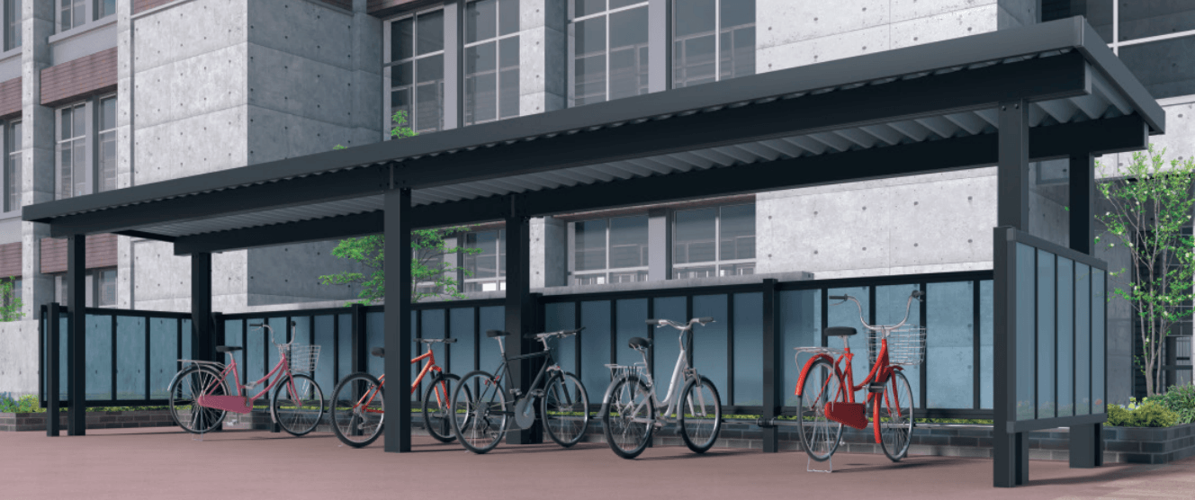 三協アルミの「折板サイクルポート クローズタイプ 【2022年版】」