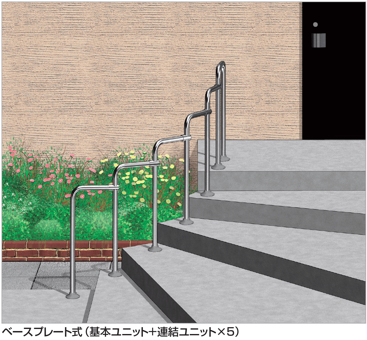 四国化成 手すり セイフティビーム ステップユニット Φ38mm