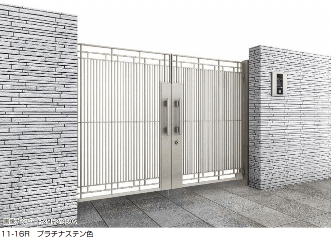 YKK APの「電気錠付共用門扉 シャローネ 門扉SA02型 【2022年版】」