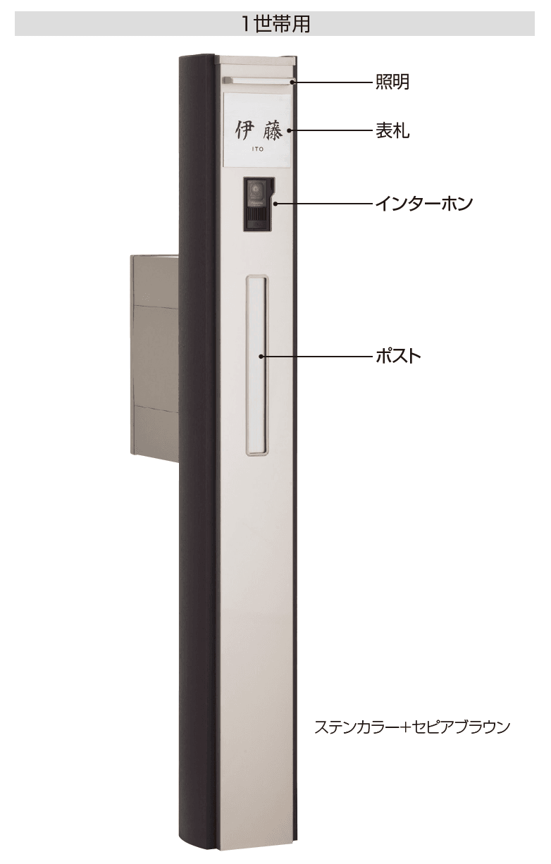 四国化成の「ファミーユ門柱1型【2023年版】」