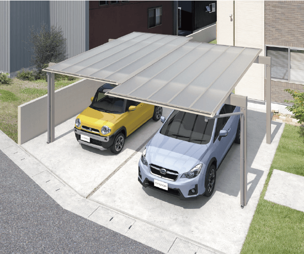 三協アルミ スカイリード 両側支持タイプ(耐積雪量20cm仕様:段違い屋根間口連結)【2023年版】8