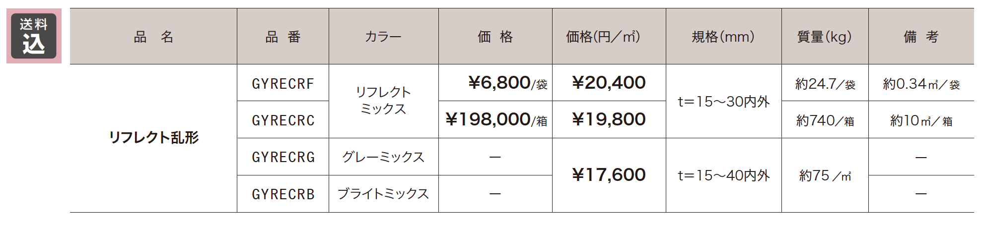 リフレクト乱形【2023年版】_価格_1