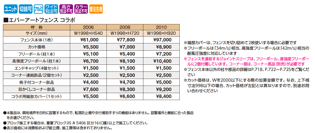 エバーアート®︎フェンス コラボ【2025年版】_価格_1