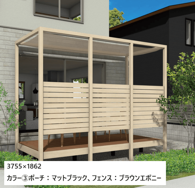 タカショーの「アートウッド®︎庭テラス 3755タイプ【2024年版】」