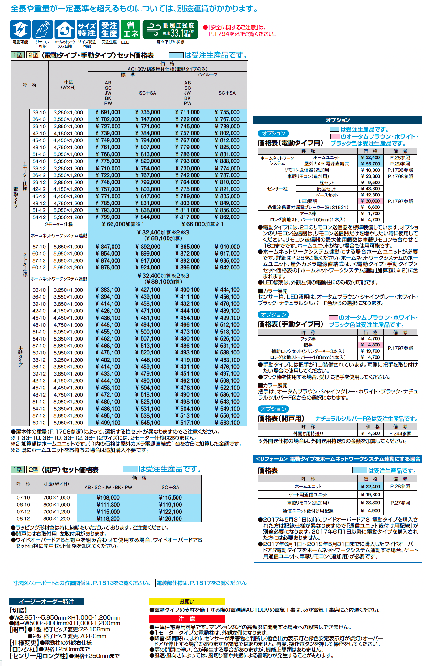 ワイドオーバードアS1型_価格_1